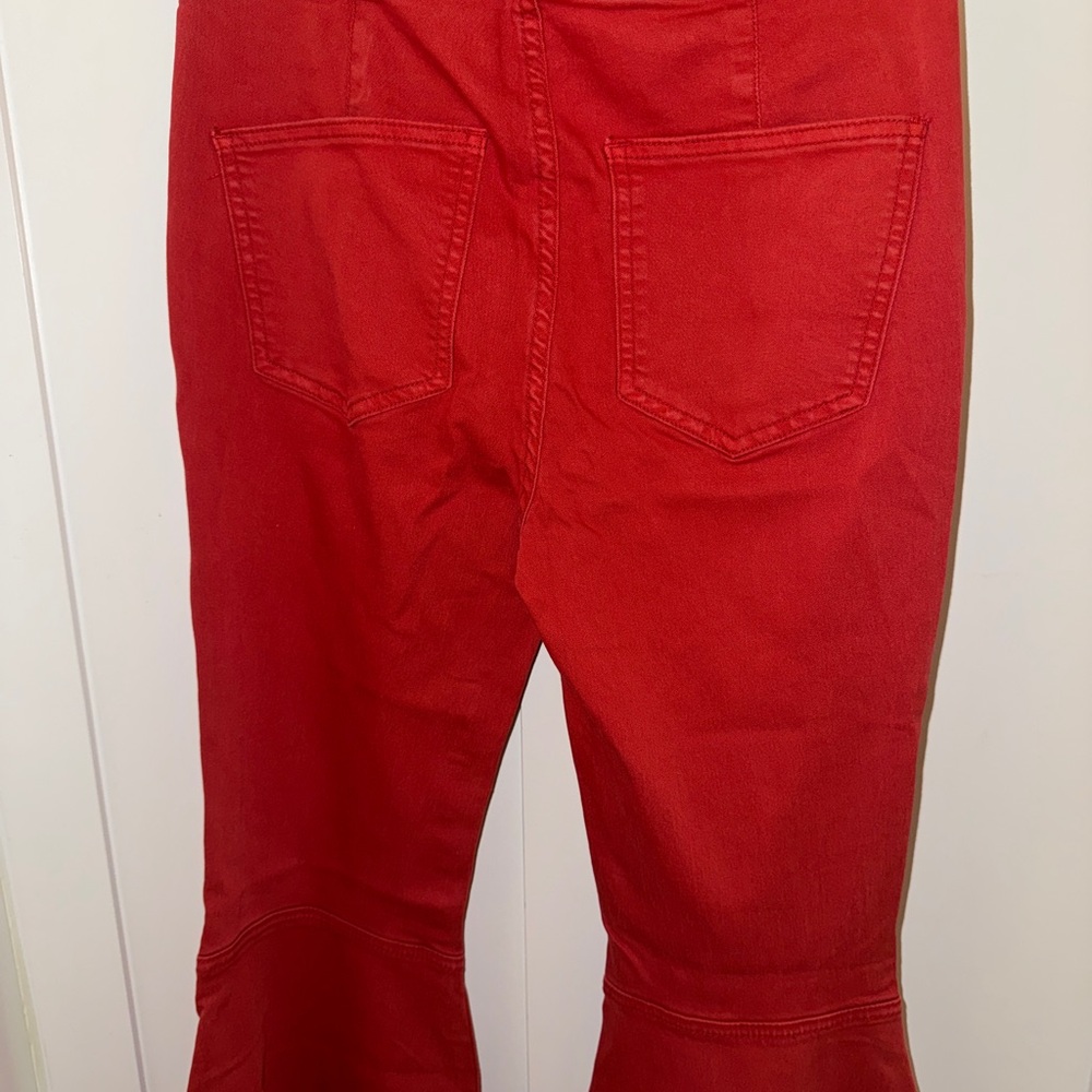 We The Free Red Flare Wide Leg Jeans - Picture 4 of 6